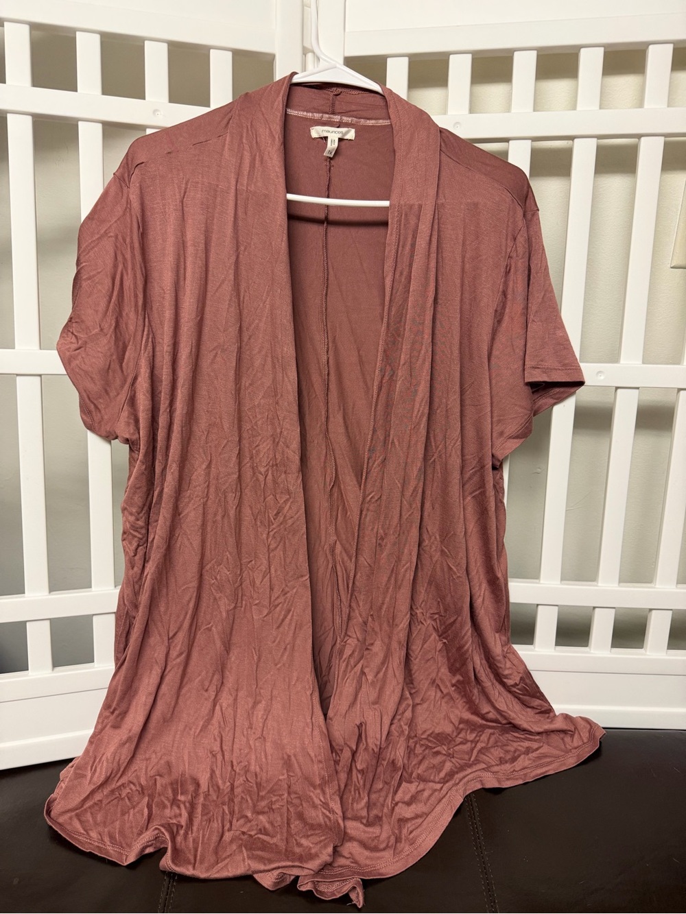 Maurices Dusty Rose Open-Front Lightweight Cardigan